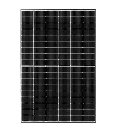 schwarzes glas-glas-solarmodul der firma bauer solar